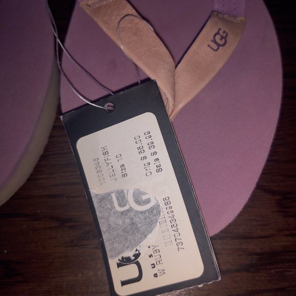 Women's Flip Flops Size 10 Purple UGG Platform - Picture 3 of 8